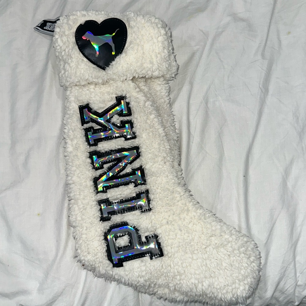 Pink Christmas stocking